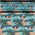 Custom Name Number Summer T-Shirt - 3D Lakes Blue Black Pattern Performance for Holidays and Team Events Personalized Lakes