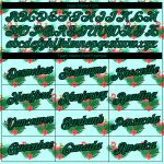 Custom Name & Number Tropical Hawaii Flamingo Performance T-Shirt - 3D Pattern in Lakes Blue & Kelly Green-Black Personalized