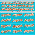 Personalized Gradient 3D Twinkle Star Baseball Jersey with Custom Name & Number - Lakes Blue Orange-White Design Personalized