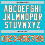 Personalized Gradient 3D Twinkle Star Baseball Jersey with Custom Name & Number - Lakes Blue Orange-White Design Personalized