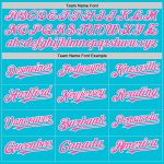 Custom Name & Number Twinkle Star Baseball Jersey - Personalized 3D Gradient Blue Pink-White Design Personalized Lakes Blue