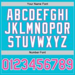 Custom Name & Number Twinkle Star Baseball Jersey - Personalized 3D Gradient Blue Pink-White Design Personalized Lakes Blue