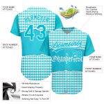 Custom Name and Number Oktoberfest 3D Pattern Baseball Jersey - Personalized Blue White Team Design Personalized Lakes Blue