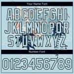 Custom Name and Number Light Blue Animal Crane Performance T-Shirt with 3D Pattern Design Personalized Light Blue Black 3D