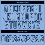 Personalized Light Blue 3D Pattern Feather T-Shirt with Custom Name and Number - Team Performance Apparel Personalized Light