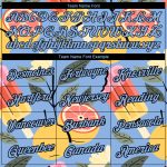 Custom Name and Number Summer T-Shirt - Personalized 3D Pattern Design in Light Blue, Black Ice Cream and Fruit Theme Personalized