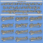 Custom Name and Number Authentic Light Blue Black-Cream Baseball Jersey - Personalized Throwback Team Jersey Personalized