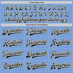 Custom Name Number Personalized Bomber Jacket Light Blue Black Cream Varsity Full-Snap Letterman Jacket Personalized Light