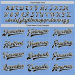 Custom Name Number Varsity Bomber Jacket Light Blue Black-Cream Two Tone Full-Snap Letterman Personalized Light Blue Black-Cream