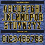 Custom Name and Number Authentic Baseball Jersey in Light Blue and Black-Gold 3D Pattern Design Personalized Light Blue Black-Gold