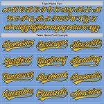 Custom Name Number Baseball Jersey - Personalized Light Blue Black Gold Authentic Team Jersey Personalized Light Blue Black-Gold