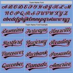 Custom Name and Number Baseball Jersey - Personalized Light Blue and Black with Hot Pink Trim Personalized Light Blue Black-Hot