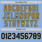 Custom Name and Number Light Blue Black-Old Gold Sleeveless Baseball Jersey - Personalized Team Gear Personalized Light Blue