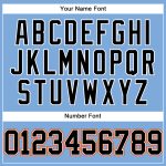 Custom Name and Number Authentic Baseball Jersey - Personalized Light Blue and Black-Orange Team Jersey Personalized Light