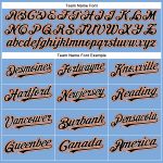 Custom Name and Number Authentic Baseball Jersey - Personalized Light Blue and Black-Orange Team Jersey Personalized Light
