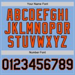 Custom Name and Number Personalized Light Blue Black-Orange Authentic Baseball Jersey Sleeveless Personalized Light Blue