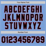 Custom Name and Number Authentic Baseball Jersey - Personalized Light Blue Black-Red Team Jersey Personalized Light Blue