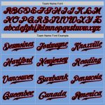 Custom Name and Number Authentic Baseball Jersey - Personalized Light Blue Black-Red Team Jersey Personalized Light Blue