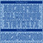 Custom Name and Number Authentic Baseball Jersey - Personalized Light Blue Black-White 3D Arabesque Pattern Design Personalized