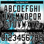 Custom Jesus Christ Baseball Jersey with Personalized Name and Number, Light Blue Black-White 3D Pattern Design Personalized