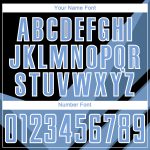 Custom Soccer Uniform Jersey with Personalized Name & Number, Light Blue Black-White Arrow Shapes Design Personalized Light