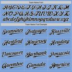 Custom Name & Number Light Blue Black-White Authentic Baseball Jersey - Personalized Team Jersey Personalized Light Blue