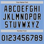 Custom Name & Number Light Blue Black-White Authentic Baseball Jersey - Personalized Team Jersey Personalized Light Blue