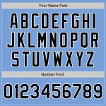 Personalized Light Blue Baseball Jersey with Black-White Accents, Authentic Design Personalized Light Blue Black-White Authentic
