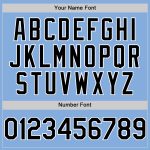 Custom Personalized Light Blue Baseball Jersey with Team Name and Number - Authentic Sleeveless Black-White Design Personalized