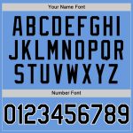 Custom Team Name and Number Authentic Throwback Baseball Jersey - Light Blue Black-White Personalization Available Personalized