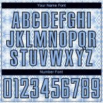 Custom Name and Number Soccer Jersey - Light Blue Geometric Shapes Sublimation Team Uniform Personalized Light Blue Black-White