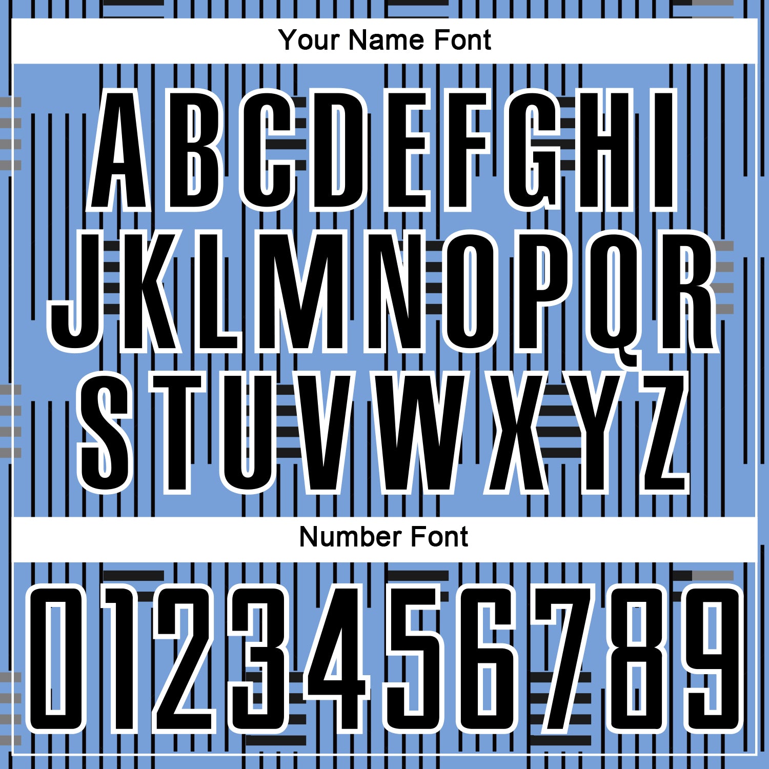 Personalized Light Blue Black-White Lines Sublimation Soccer Uniform Jersey Team Custom Name and Number Custom Soccer Jersey with Personalized Name and Number, Light Blue Sublimation Design, Black and White Lines Personalized - Image 6