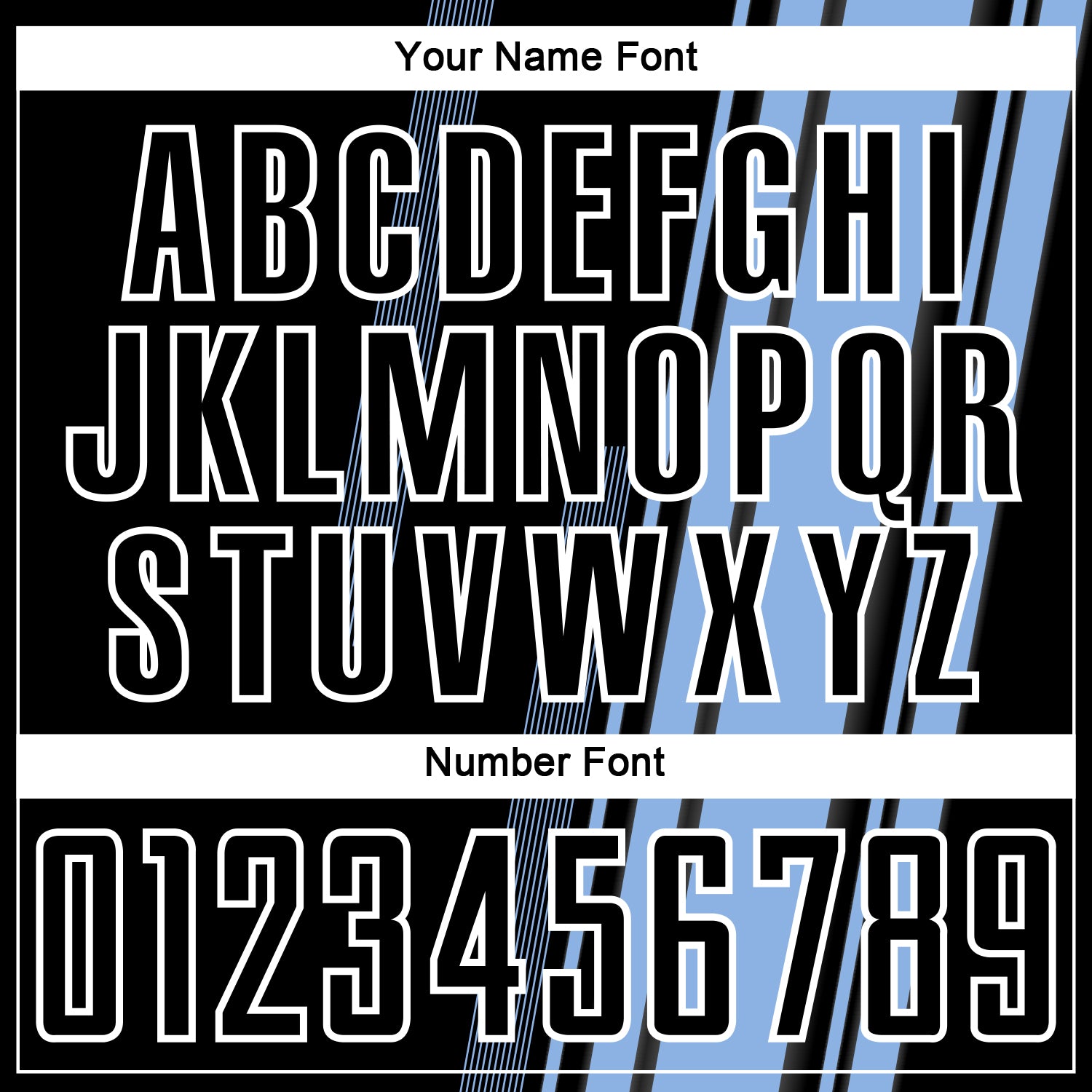 Personalized Light Blue Black-White Lines Sublimation Soccer Uniform Jersey Personalized Light Blue Soccer Jersey with Black-White Lines Design - Sublimation Uniform Personalized Light Blue Black-White - Image 6