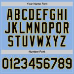 Custom Name and Number Personalized Light Blue Baseball Jersey with Black-Yellow Lines - Authentic Team Apparel Personalized