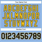 Custom Team Name and Number Light Blue Black-Yellow Performance Vapor Golf Polo Shirt Personalized Light Blue Black-Yellow