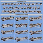 Custom Baseball Jersey with Name and Number - Light Blue and Brown-White Authentic Team Gear Personalized Light Blue Brown-White