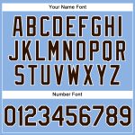 Custom Team Name Number Light Blue Brown-White Performance Golf Polo Shirt Personalized Light Blue Brown-White Performance