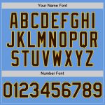 Custom Name Number Baseball Jersey - Light Blue Brown Yellow Mesh Throwback Authentic Team Apparel Personalized Light Blue