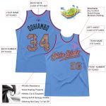 Custom Name Number Light Blue Camo-Pink Basketball Jersey Personalized Authentic Throwback Team Gear Personalized Light Blue
