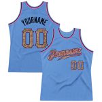 Custom Name Number Light Blue Camo-Pink Basketball Jersey Personalized Authentic Throwback Team Gear Personalized Light Blue