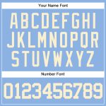 Custom Light Blue Cream Authentic Baseball Jersey with Personalized Name and Number Personalized Light Blue Cream Authentic