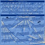 Custom Name and Number Authentic Baseball Jersey - Light Blue Cream-Royal 3D Pattern Spider Web Design Personalized Light