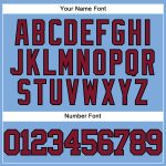 Personalized Light Blue Baseball Jersey - Crimson-Black Authentic Design Personalized Light Blue Crimson-Black Authentic