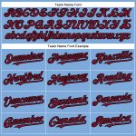 Personalized Light Blue Baseball Jersey - Crimson-Black Authentic Design Personalized Light Blue Crimson-Black Authentic