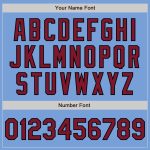 Custom Name and Number Baseball Jersey - Personalized Authentic Light Blue Crimson-Black Team Jersey Personalized Light Blue