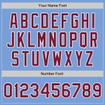 Personalized Light Blue Baseball Jersey - Authentic Crimson-White Team Apparel Personalized Light Blue Crimson-White Authentic