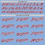 Personalized Custom Name Number Light Blue Crimson-White Sleeveless Baseball Jersey Personalized Light Blue Crimson-White