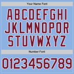 Custom Name and Number Light Blue Crimson-White Authentic Baseball Jersey | Personalized Team Apparel Personalized Light