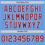 Custom Light Blue Baseball Jersey with Crimson-White Mesh, Personalized Name & Number - Authentic Throwback Design Personalized