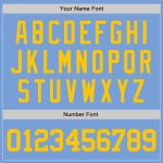 Custom Name and Number Authentic Light Blue Gold Baseball Jersey - Personalized Team Jersey Personalized Light Blue Gold